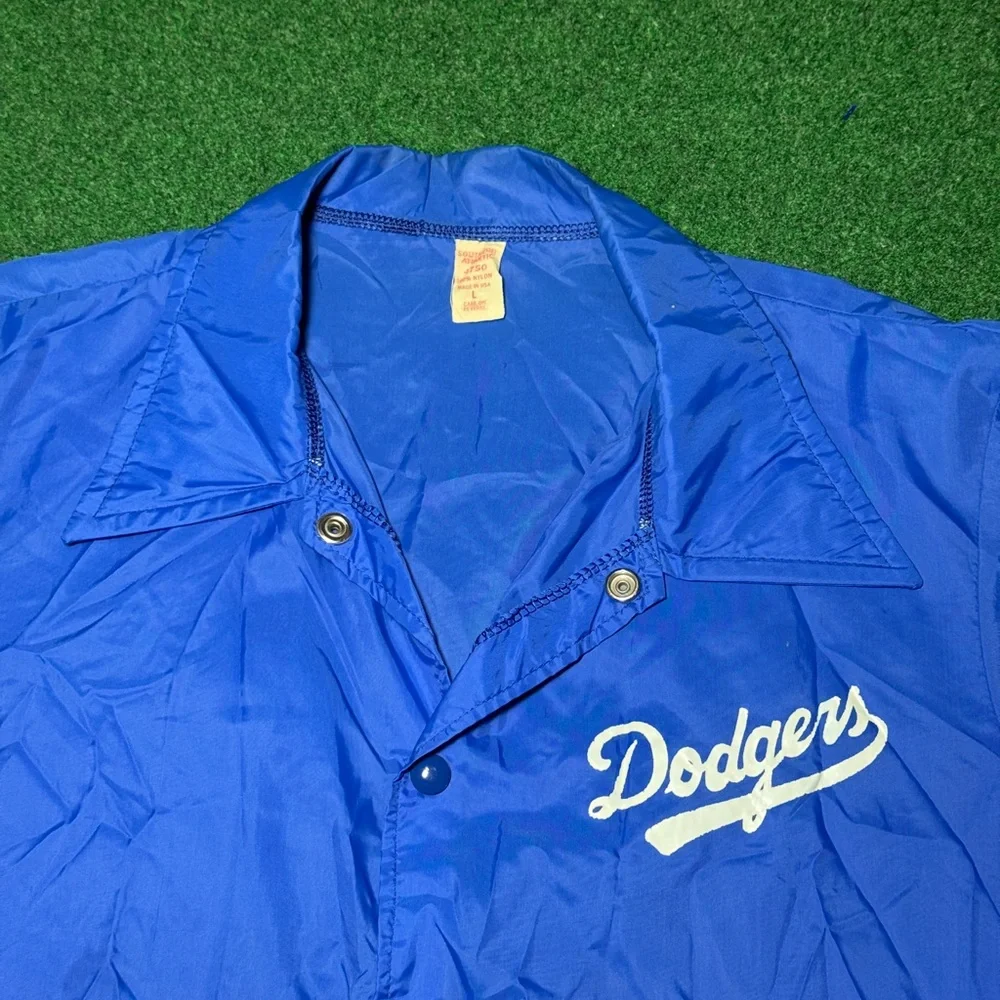 Vintage Southern Athletic 60s Brooklyn Dodgers Nylon L Windbreaker Coach Jacket